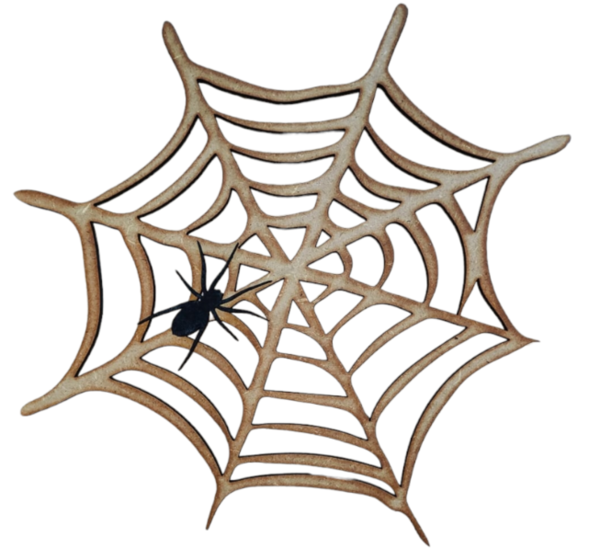 Wanddecoratie - spin in het web MDF 6 mm