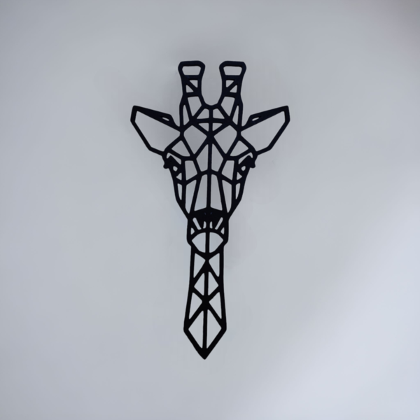 Wanddecoratie - giraf MDF 6 mm Zwart/Zilver/Goud