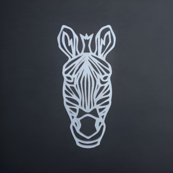 Wanddecoratie - Zebra MDF 6 mm Zwart/Zilver