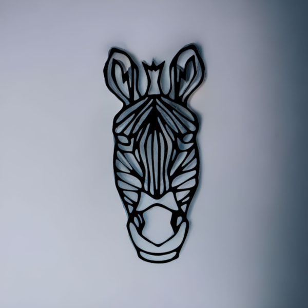 Wanddecoratie - Zebra MDF 6 mm Zwart/Zilver