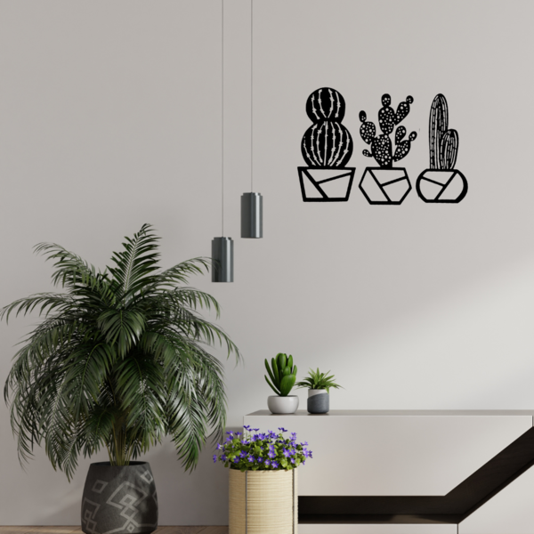 Wanddecoratie - Kamerplanten - 3 delig - MDF 6 mm