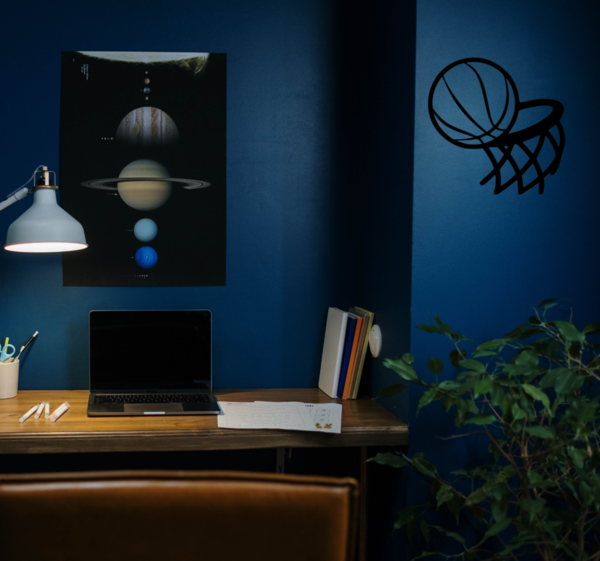 Wanddecoratie - Basketbal met ring - MDF 6 mm
